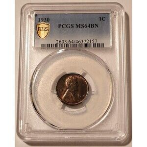 1930 Lincoln Wheat Cent MS64 BN PCGS GSH